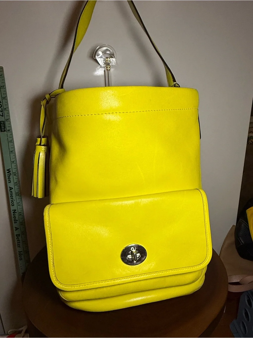 Coach Legacy Archival Bucket Bag | Rare Chartreuse Yellow Glove-Tanned Leather